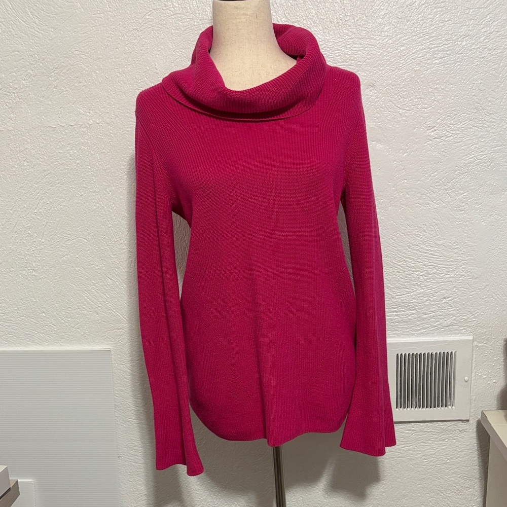 Talbots Pink Cowl Neck Knit Sweater